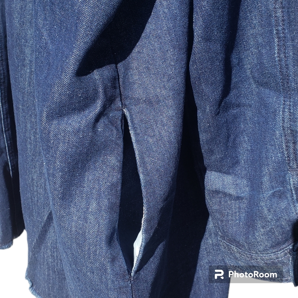 Agnes Orinda Denim Jacket Jean Shacket Size 4X Dark Blue RET $87.99 - Picture 4 of 16